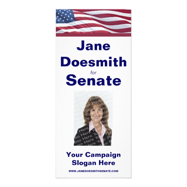 Vorlage für die Wahlkampagne für die Rackkarte Werbekarte (Vorne)