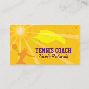 Vorlage für die weibliche Tennis-Coach-Visitenkart Visitenkarte
