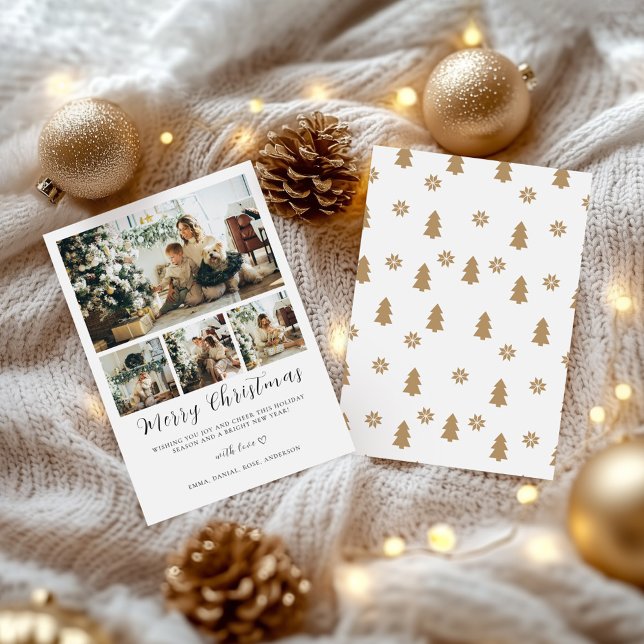 Vorlage für die Weihnachtskarte des Minimalistisch (Minimalist Photo Christmas Card Template)