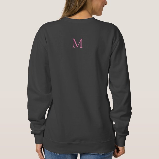 Vorlage für dunkelgraues Sweatshirt für Frauen (Rückseite)