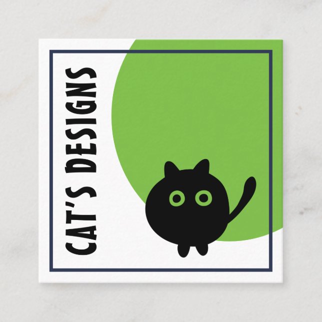 Vorlage für eine beliebige benutzerdefinierbare Vi Quadratische Visitenkarte (Vorderseite)