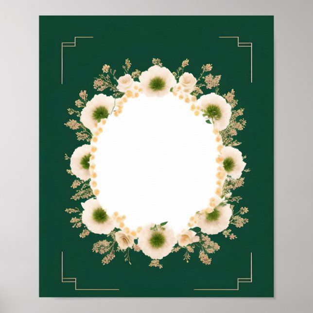 Vorlage für eine Blank-Hochzeitskarte Poster (Vorne)