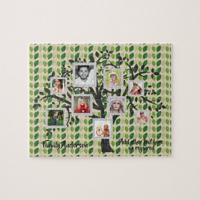 Vorlage für eine Fotocollage-Stammstruktur Persona Puzzle (Horizontal)