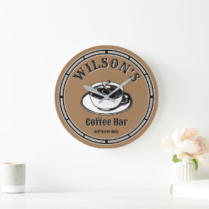 Vorlage für eine Vintage-Café-Bar Große Wanduhr