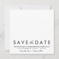 Vorlage für einfache Chic Square Save the Date