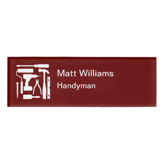 Vorlage für einfache Handyman-Firmennamen Namenschild