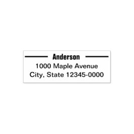 Vorlage für einfache Nachname-Rücksendeadresse Permastempel