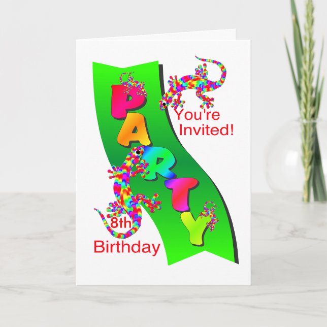 Vorlage für Einladungen von Geburtstagsparteien (Vorderseite)