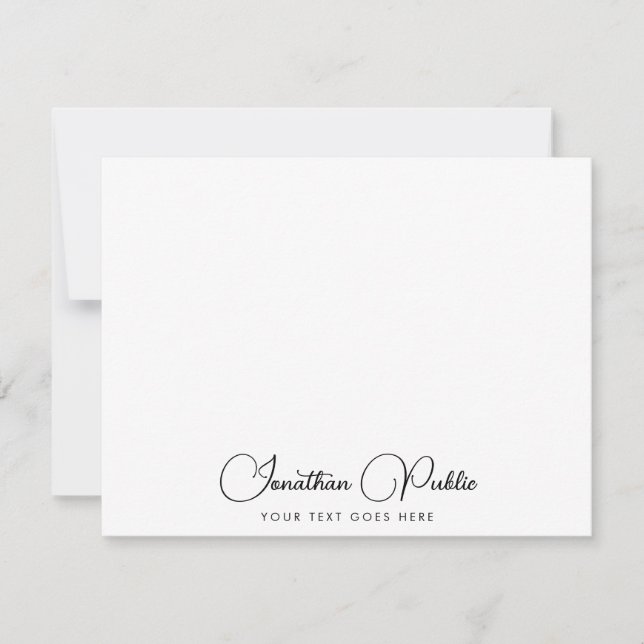 Vorlage für elegante kalligrafische Skriptnamen (Vorderseite)