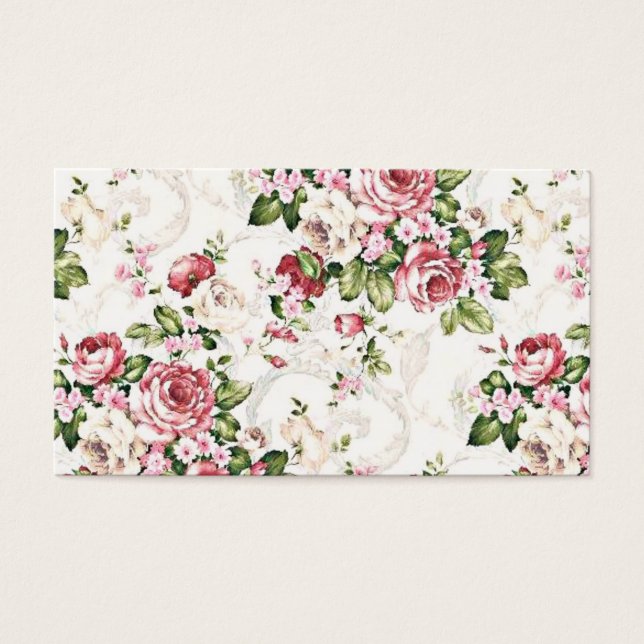 Vorlage für elegante Vintage Blumenmuster-Rose (Vorderseite)