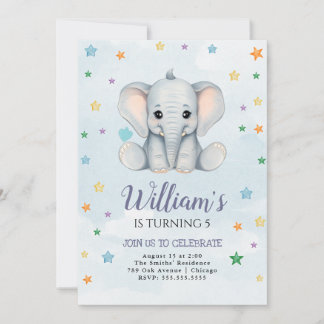 Vorlage für Elephant Birthday Party