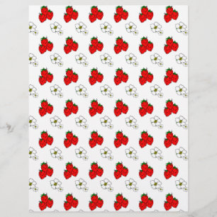 Vorlage für Erdbeeren und Blume Flyer