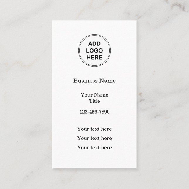 Vorlage für Firmenlogo - Vertikale Visitenkarten Visitenkarte (Vorderseite)