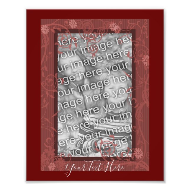 Vorlage für florale Designrahmen Fotodruck (Vorne)