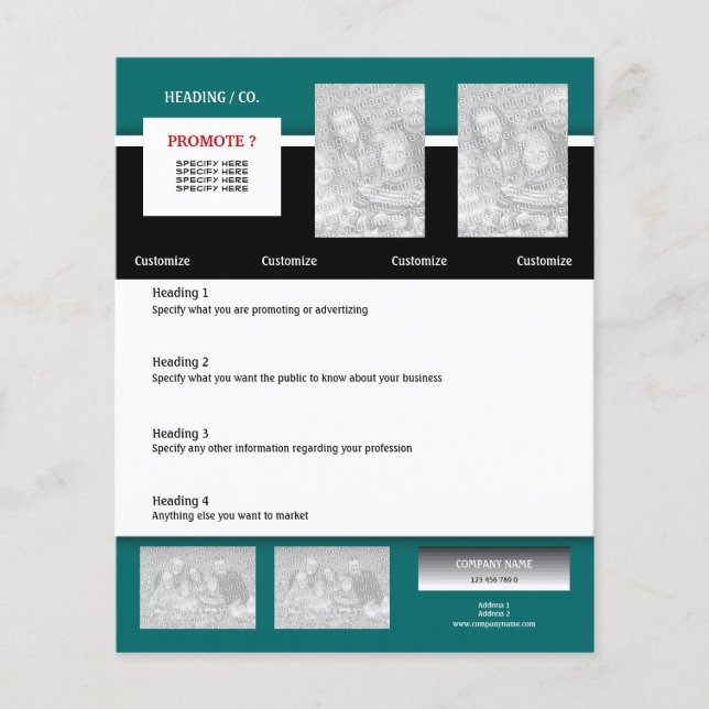 Vorlage für Flyer - Erstellen Sie Ihre eigene 4.5" (Vorne)