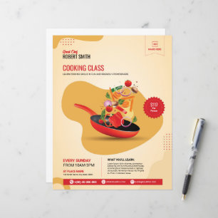 Vorlage für Flyer für Kochkurse