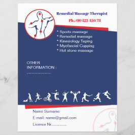 Vorlage für Flyer für remediale Massage