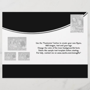 Vorlage für Flyer Schwarz-weiße Werbeaktion Market