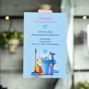 Vorlage für Flyer von professionellen Reinigungsdi