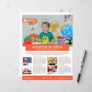 Vorlage für Flyer zur Schulzulassung