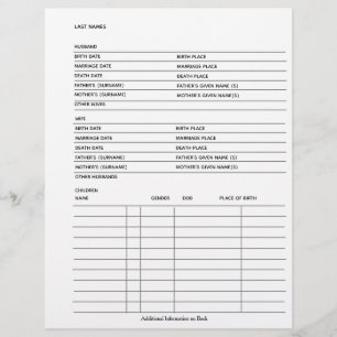 Vorlage für Formulare in geschlechtsspezifischen P