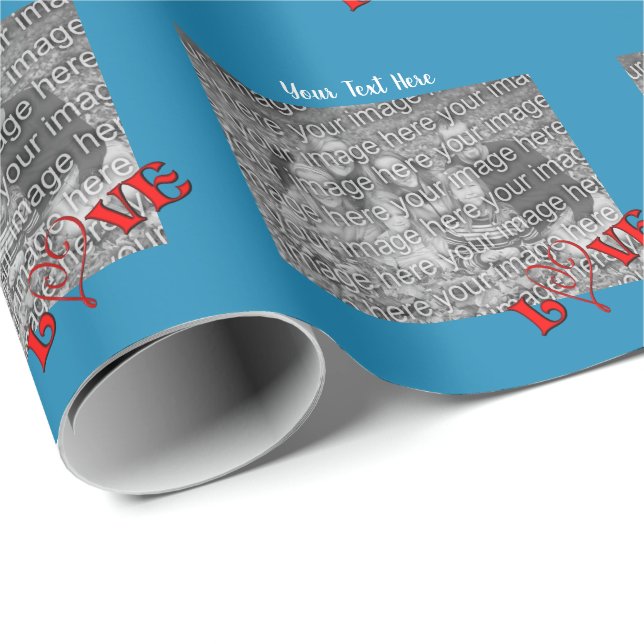 Vorlage für Foto-Frame-Lieben in Word Geschenkpapier (Rolleneckpunkt)