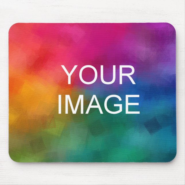 Vorlage für Foto-Image-Text-Firmenlogo hinzufügen Mousepad (Vorne)
