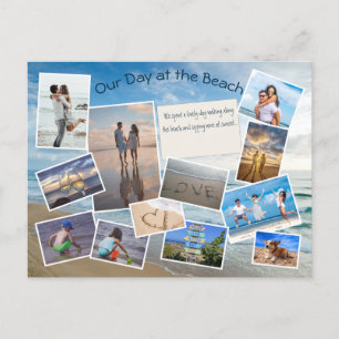 Vorlage für Fotocollage - Tag am Strand Postkarte