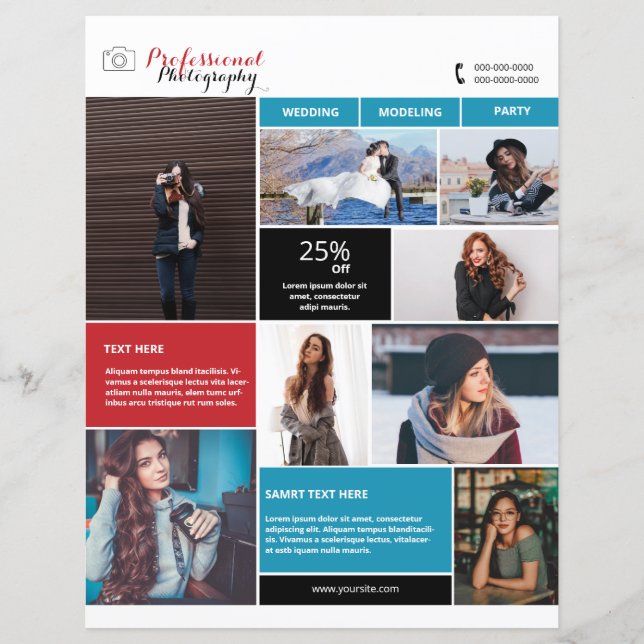 Vorlage für Fotografieren von Flyern (Vorderseite)