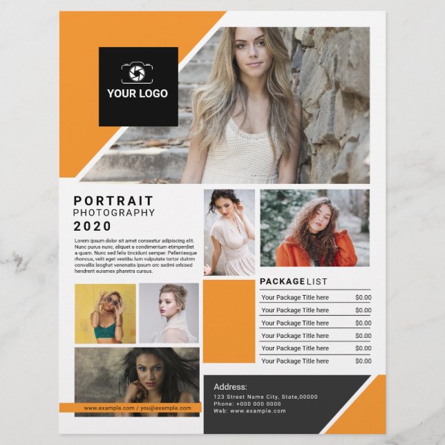 Vorlage für Fotografieren von Flyern Flyer (Vorne)