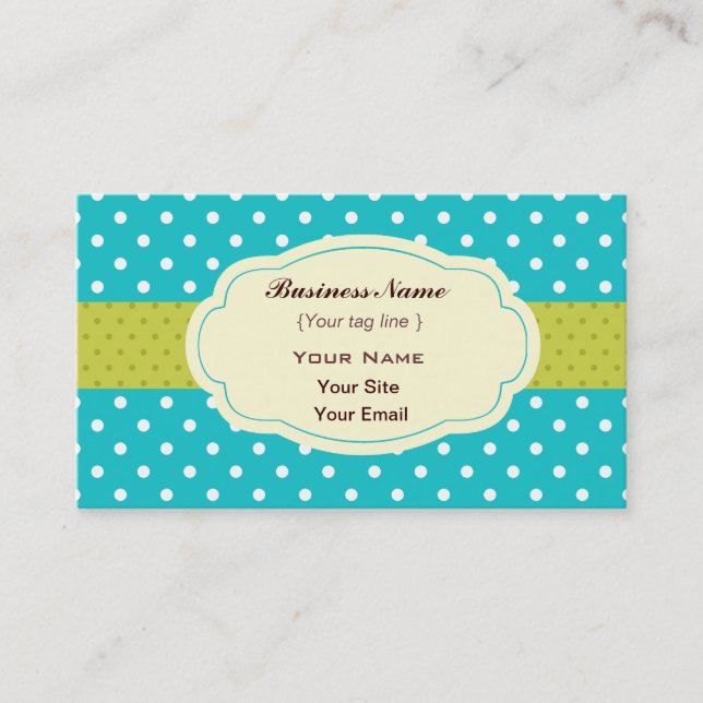 Vorlage für Funky Polka dots Visitenkarten Visitenkarte (Vorderseite)
