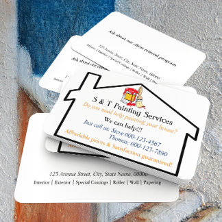 Vorlage für Geschäftskarten von House Painting Ser Visitenkarte