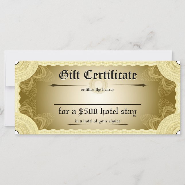 Vorlage für Geschenkgutachten (Vorderseite)