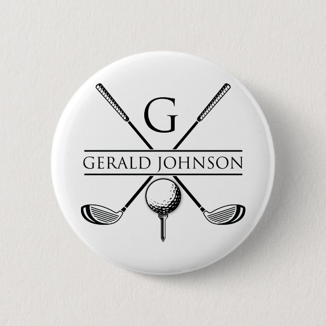 Vorlage für Golf Design Monogram Button (Vorderseite)