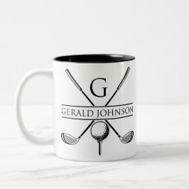 Vorlage für Golf Design Monogram Zweifarbige Tasse