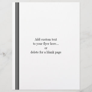 Vorlage für graue und schwarze Streifen auf weißem Flyer