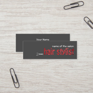 Vorlage für Hair Stylist/Salon Business Card Mini Visitenkarte