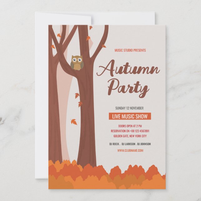 Vorlage für Herbst/Herbst-Party Flyer (Vorderseite)