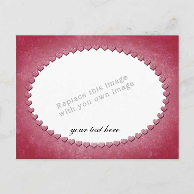 Vorlage für Herzrahmen Postkarte (Vorderseite)