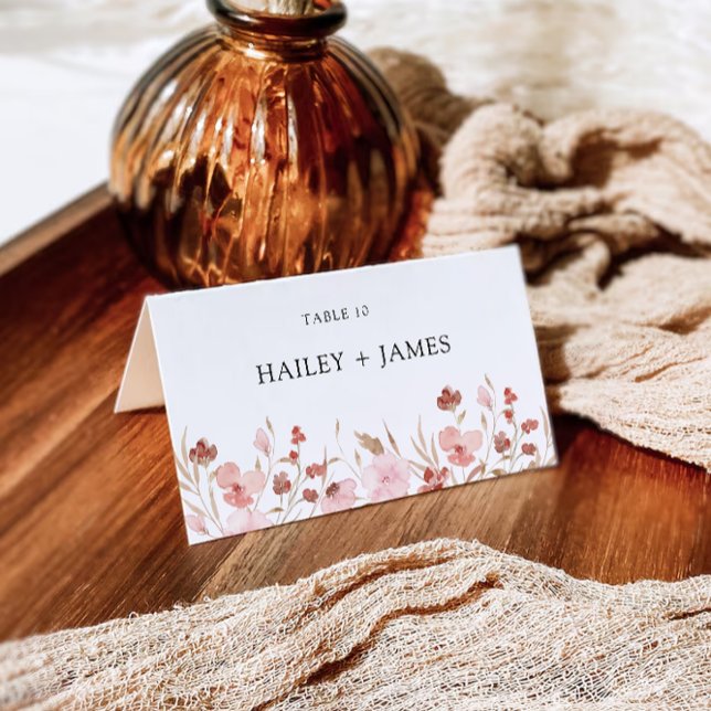 Vorlage für Hochzeiten von Rose-Platzkarten (Rose Wedding Place cards Template)