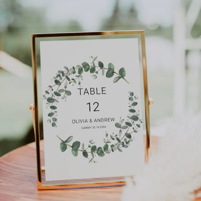 Vorlage für Hochzeitskarten für Grünpflanzen (Greenery wedding table cards template
)