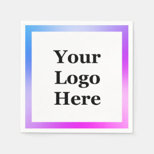 Vorlage für Ihr Lila Logo in Business Blue Serviette