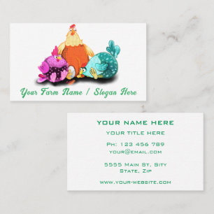 Vorlage für Ihre Chicken Funny Business Card Visitenkarte