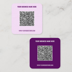 Vorlage für Ihren QR-Code für benutzerdefinierte T Quadratische Visitenkarte