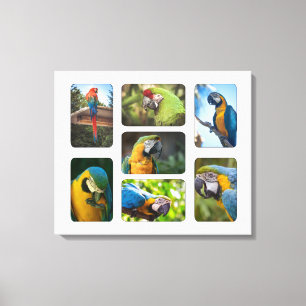 Vorlage für Instagram-Erinnerungen mit 7 Fotos Leinwanddruck