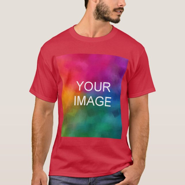 Vorlage für Kardinal-Rote Add-Image-Logos T-Shirt (Vorderseite)