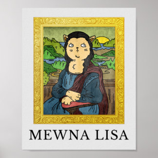 Vorlage für Katzen und Hunde mit berühmten Bildern Poster