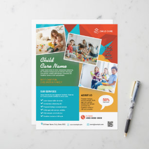 Vorlage für Kinderbetreuungsflyer