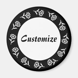 Vorlage für kleine Blume - B&W Magnet