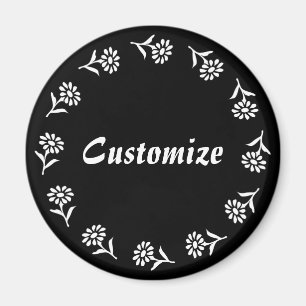 Vorlage für kleine Blume - B&W - v2 Magnet